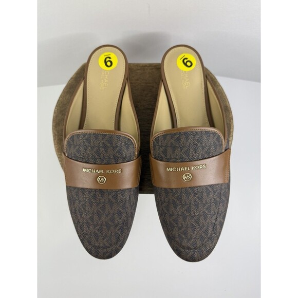MICHAEL Michael Kors MK Mule Shoe Womens Brown Tan Size 9 M - Picture 1 of 14